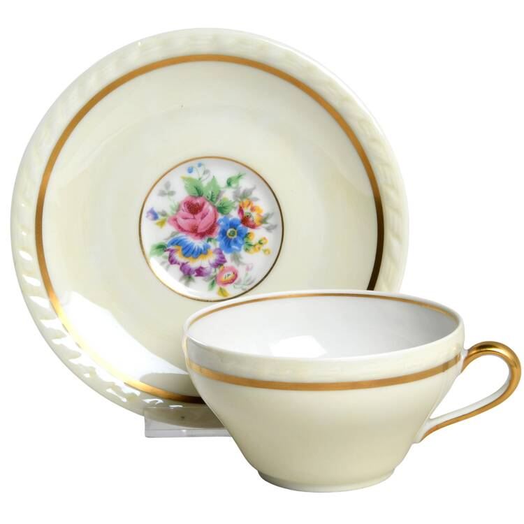 Versailles Flat Cup & Saucer Set