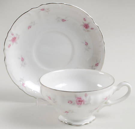 Victoria Rose Footed Cup & Saucer Set