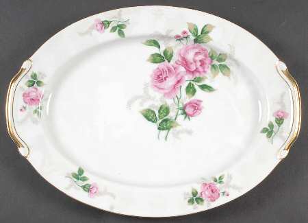 Princess Rose 14" Oval Serving Platter