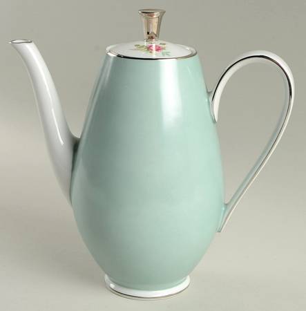 Moosrose (Platinum Trim) Coffee Pot & Lid
