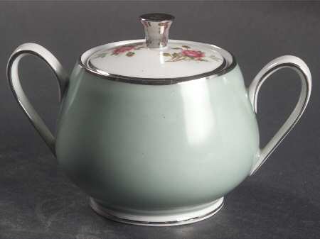 Moosrose (Platinum Trim) Sugar Bowl & Lid