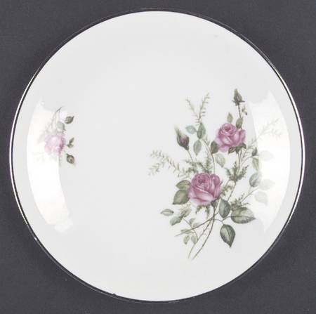 Moosrose (Platinum Trim) Salad Plate
