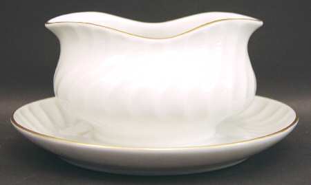 Anniversary Gravy Boat with Attached Underplate