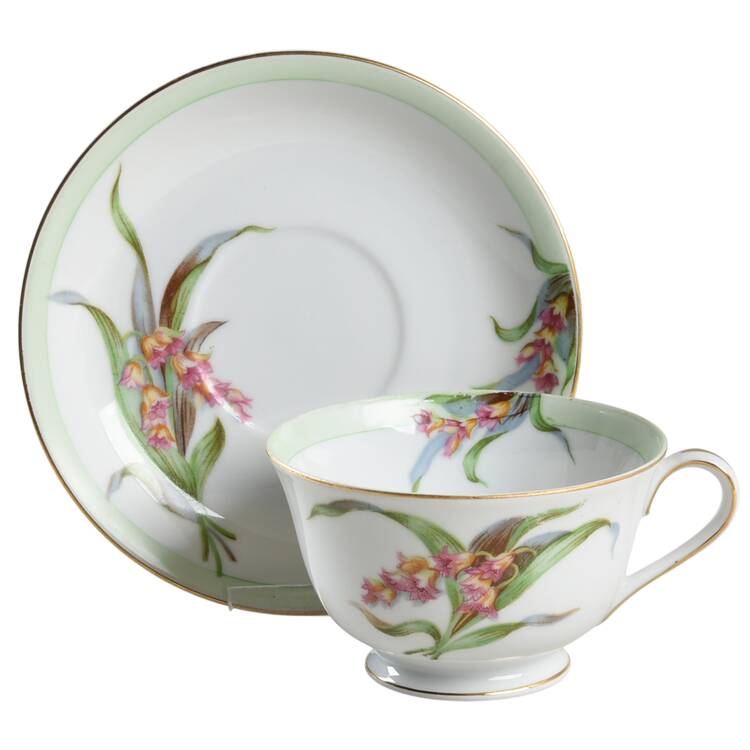Avalon Footed Cup & Saucer Set by Aladdin