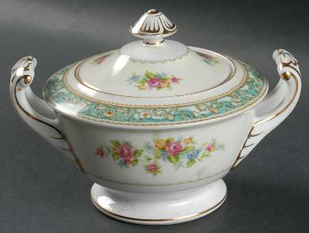 Blue Rose Sugar Bowl & Lid