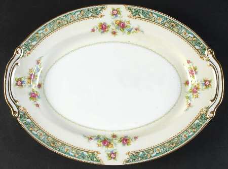 Blue Rose 12" Oval Serving Platter