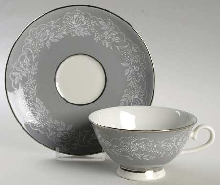 Bridal Lace Footed Cup & Saucer Set