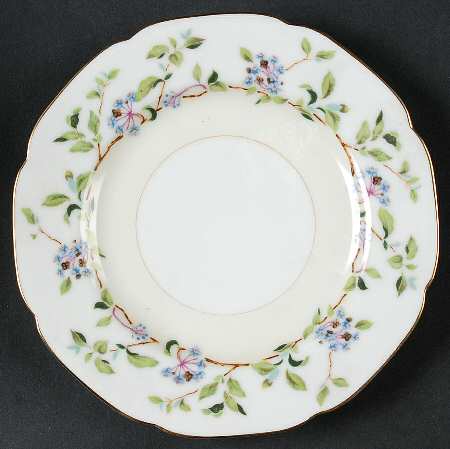 Forget Me Not Bread & Butter Plate