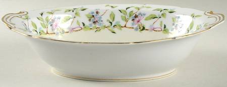Forget Me Not 10" Oval Vegetable Bowl