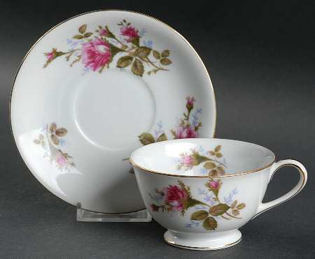Highland Rose Footed Cup & Saucer Set
