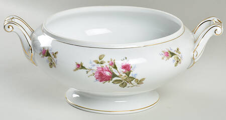 Moss Rose Round Vegetable No Lid