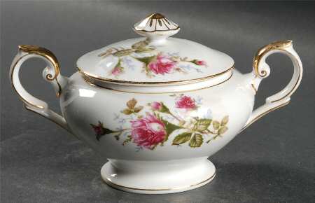 Moss Rose Sugar Bowl & Lid
