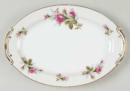 Moss Rose 12" Oval Serving Platter