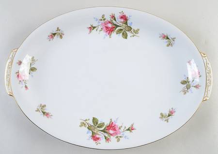 Moss Rose 15" Oval Serving Platter