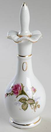 Moss Rose Oil Cruet and Stopper