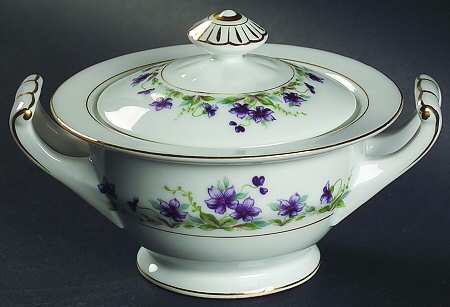 Violet Sugar Bowl & Lid