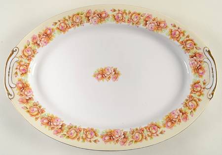 Woodrose 16" Oval Serving Platter