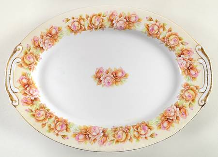 Woodrose 12" Oval Serving Platter