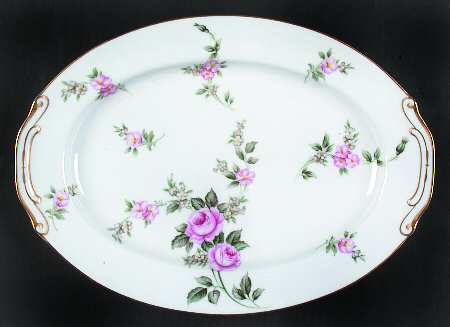 Wild Rose 13" Oval Serving Platter