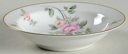 Wild Rose Rim Fruit/Dessert (Sauce) Bowl