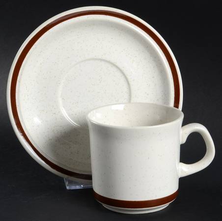 Floral Bouquet Flat Cup & Saucer Set