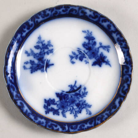 Touraine (Flow Blue) Saucer for Flat Cup