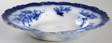 Touraine (Flow Blue) Large Rim Soup Bowl
