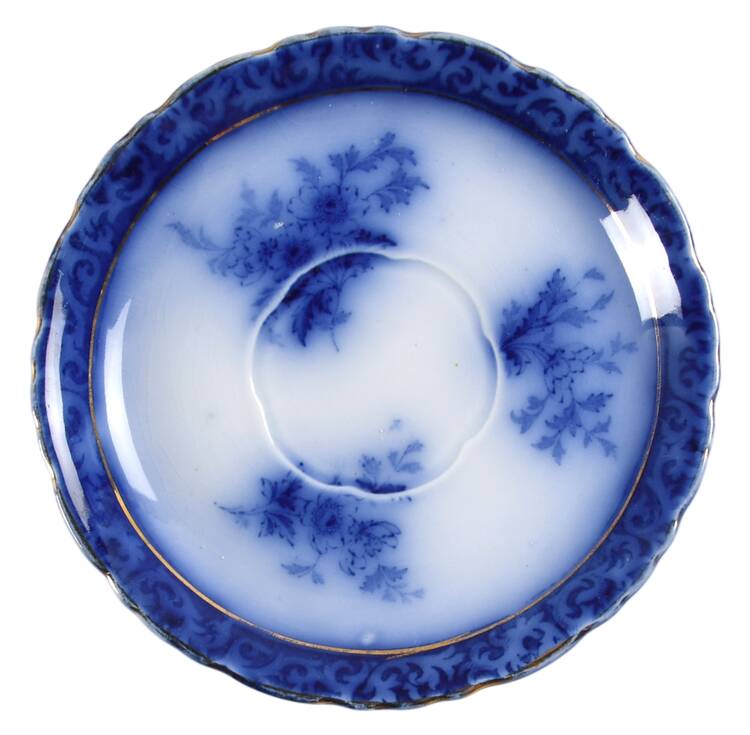 Touraine (Flow Blue) Saucer for Flat Cup
