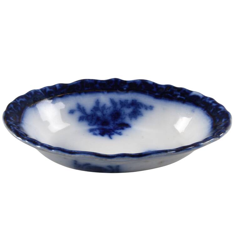 Touraine (Flow Blue) Oval Fruit/Dessert Bowl