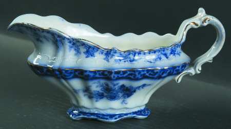 Touraine (Flow Blue) Gravy Boat