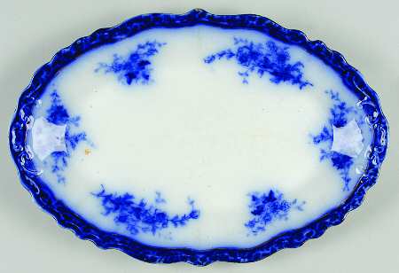 Touraine (Flow Blue) 12" Oval Serving Platter