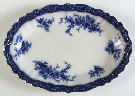 Touraine (Flow Blue) 15" Oval Serving Platter
