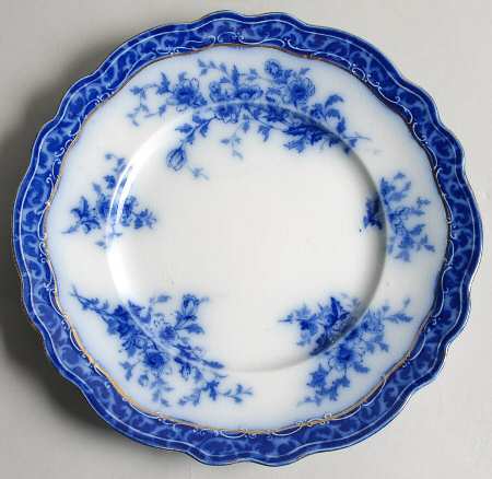 Touraine (Flow Blue) Luncheon Plate