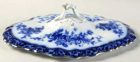 Touraine (Flow Blue) Lid for Oval Vegetable