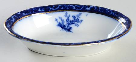 Touraine (Flow Blue) Oval Dessert Bowl