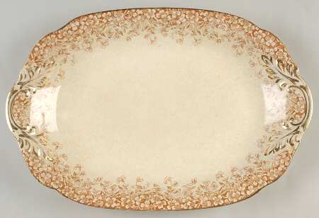 Utopian Brown 17" Oval Serving Platter