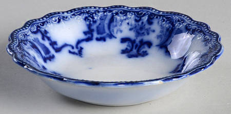 Mabel (Flow Blue, No Gold Accents) Fruit/Dessert (Sauce) Bowl