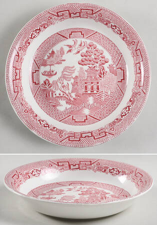 Willow Pink (White Background) Coupe Soup Bowl