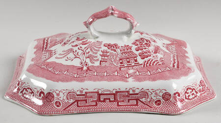 Willow Pink (White Background) Lid for Rectangular Vegetable