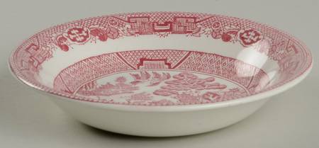 Willow Pink (White Background) Fruit/Dessert (Sauce) Bowl