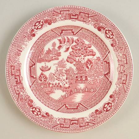 Willow Pink (White Background) Bread & Butter Plate