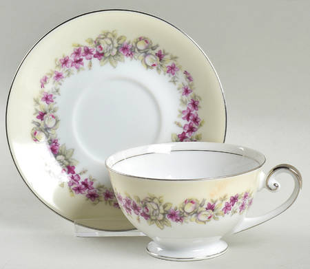 Garland Footed Cup & Saucer Set