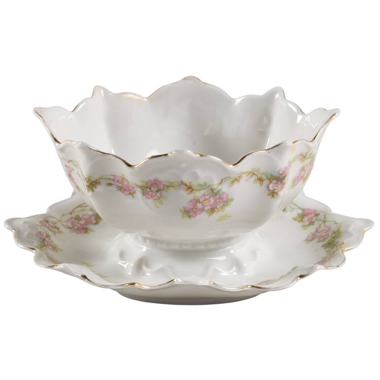 ALT27 Round Gravy Boat/Attached Underplate