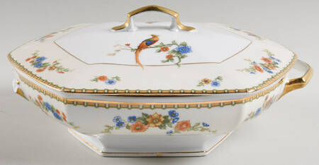 Bird of Paradise Oval Covered Vegetable