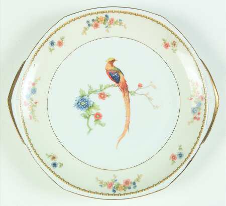 Bird of Paradise Handled Cake Plate