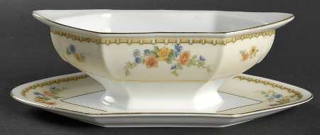 Bird of Paradise Gravy Boat with Attached Underplate