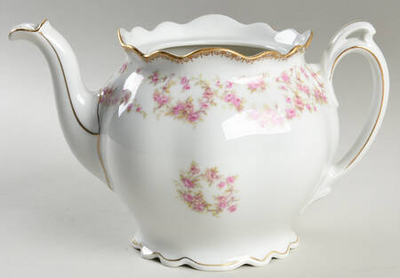 Bridal Rose (Scalloped, Gold Edge) Teapot No Lid