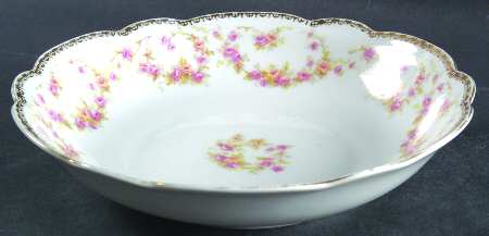 Bridal Rose (Scalloped, Gold Edge) Coupe Soup Bowl