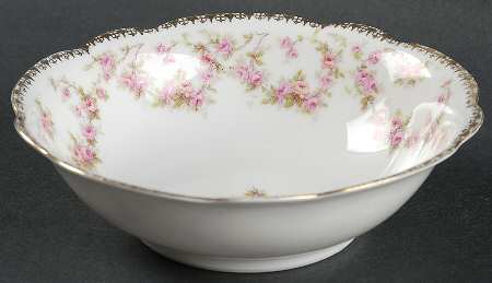 Bridal Rose (Scalloped, Gold Edge) Coupe Cereal Bowl