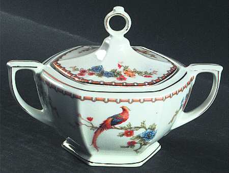 Golden Pheasant (Octagonal) Sugar Bowl & Lid